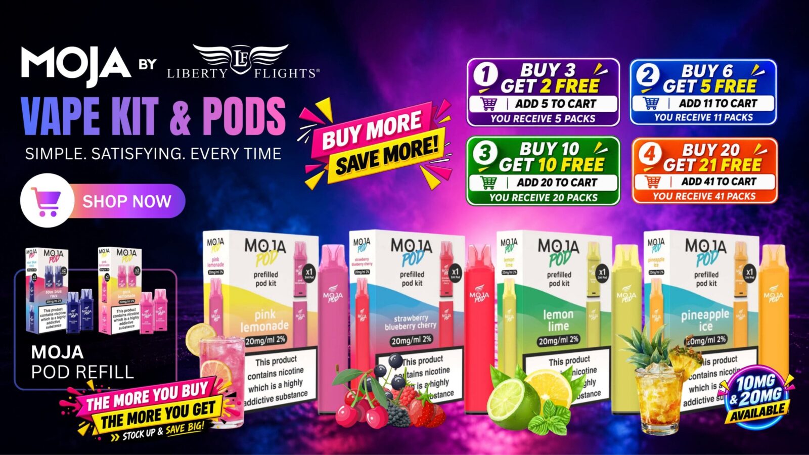 Buy Moja Pen and Pods - Free UK Next Day Delivery (no minimum spend)