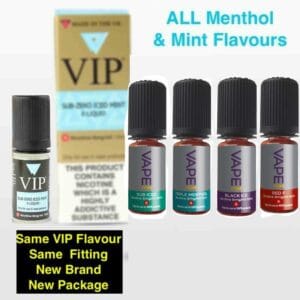 Buy Vapecom Menthol E liquid - Free UK Next Day Delivery (no minimum spend)