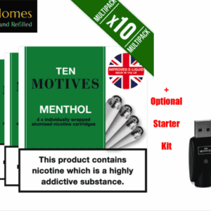 Buy Regular and Menthol 10 Motives Cartridges - Free UK Next Day Delivery (no minimum spend)