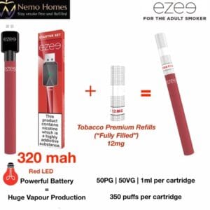Buy EZEE Tobacco Cigalike Starter Kit Cigalike - Free UK Next Day Delivery (no minimum spend)