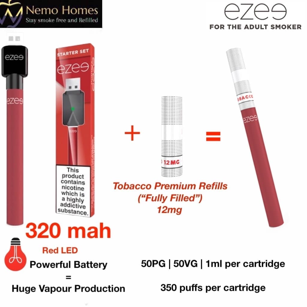 Buy EZEE Tobacco Cigalike Starter Kit Cigalike - Free UK Next Day Delivery (no minimum spend)