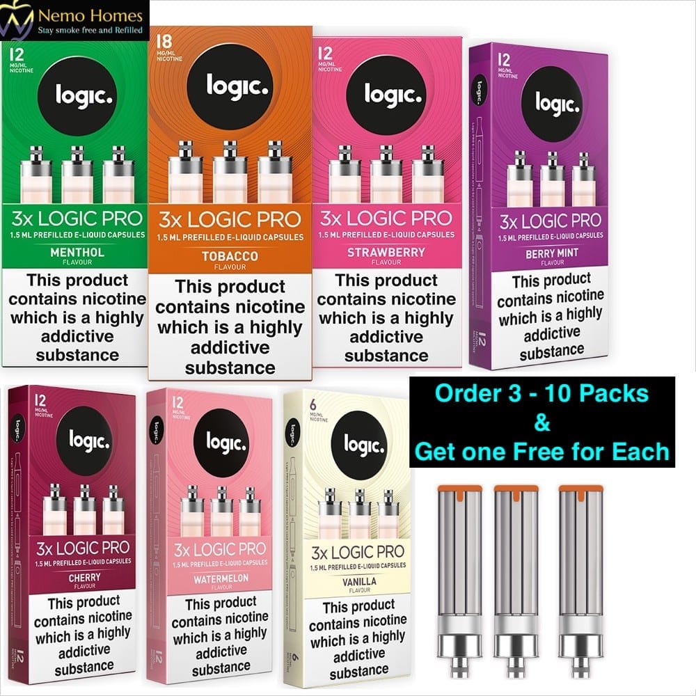 Logic Pro Capsules All Flavours Nemo Homes Vape Shop