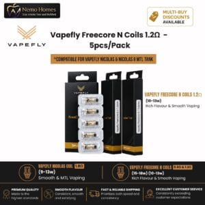 Buy Vapefly Nicolas Fatboy Replacement Glass Tube| Opt Coils - Free UK Next Day Delivery (no minimum spend)