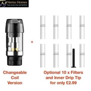Buy Innokin EQ FLTR Pod with Changeable Coils + Opt Soft Tips  - Free UK Next Day Delivery (no minimum spend)