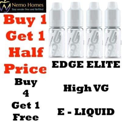 Buy EDGE ELITE High VG Vape E Liquid  - Free UK Next Day Delivery (no minimum spend)