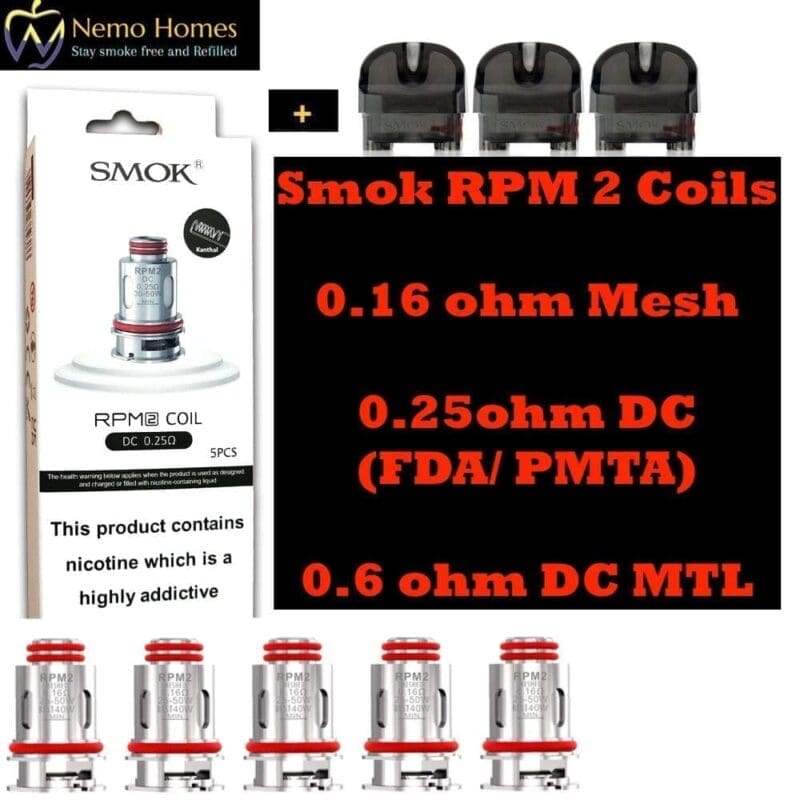 Smok RPM2 Pod and RPM 2 Coils - Nemo Homes