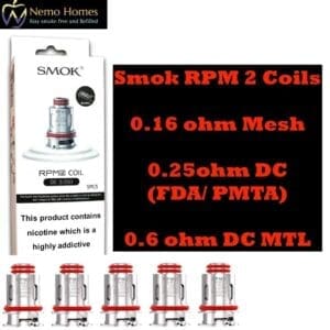 Buy Smok RPM 2 Mesh | DC | FDA Replacement Coils  - Free UK Next Day Delivery (no minimum spend)
