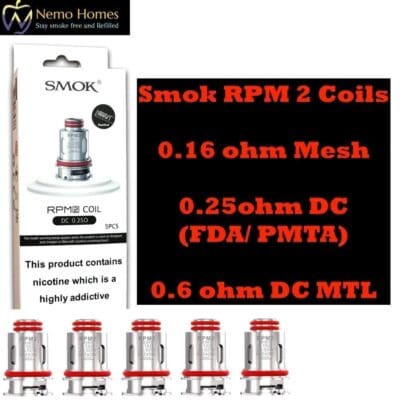Buy Smok RPM 2 Mesh | DC | FDA Replacement Coils - Free UK Next Day Delivery (no minimum spend)