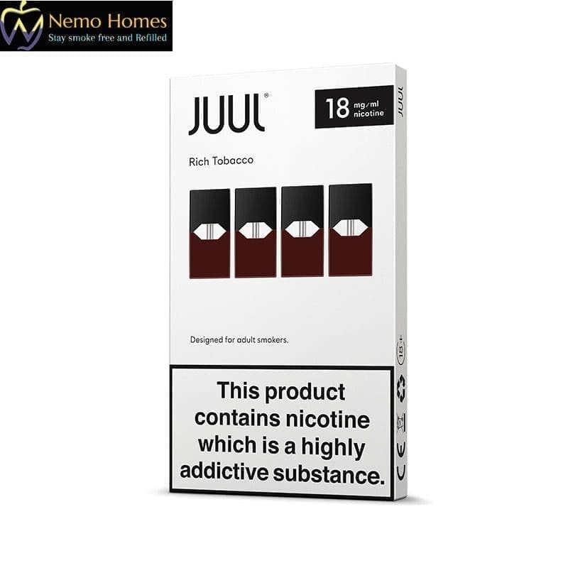 Juul Rich Tobacco 18mg Pod Refill | 8.99 + 10% OFF - Nemo Homes