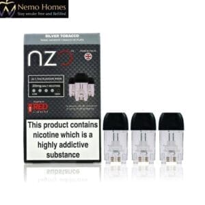 Buy NZO Silver Tobacco 20mg Pod Refills Disposable Pods - Free UK Next Day Delivery (no minimum spend)