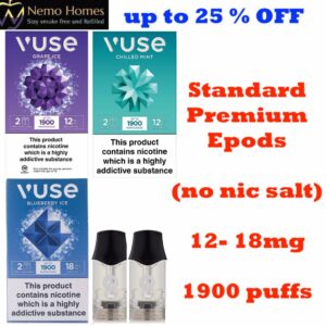Buy Vuse Epod Refills | Pre-filled Pro Pods epod - Free UK Next Day Delivery (no minimum spend)