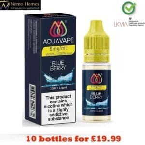 Buy Aquavape Blueberry 6mg E liquid 6mg - Free UK Next Day Delivery (no minimum spend)