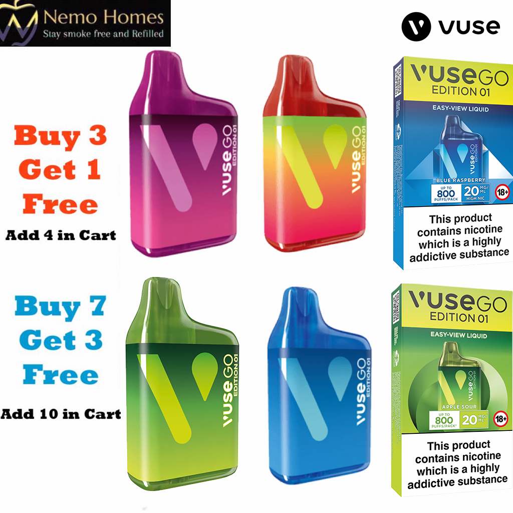 Buy Vuse Go 800 Vape Box - Free UK Next Day Delivery (no minimum spend)