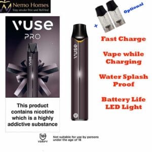 Buy Vuse Epod Pro Black Device and Opt Pods epod - Free UK Next Day Delivery (no minimum spend)