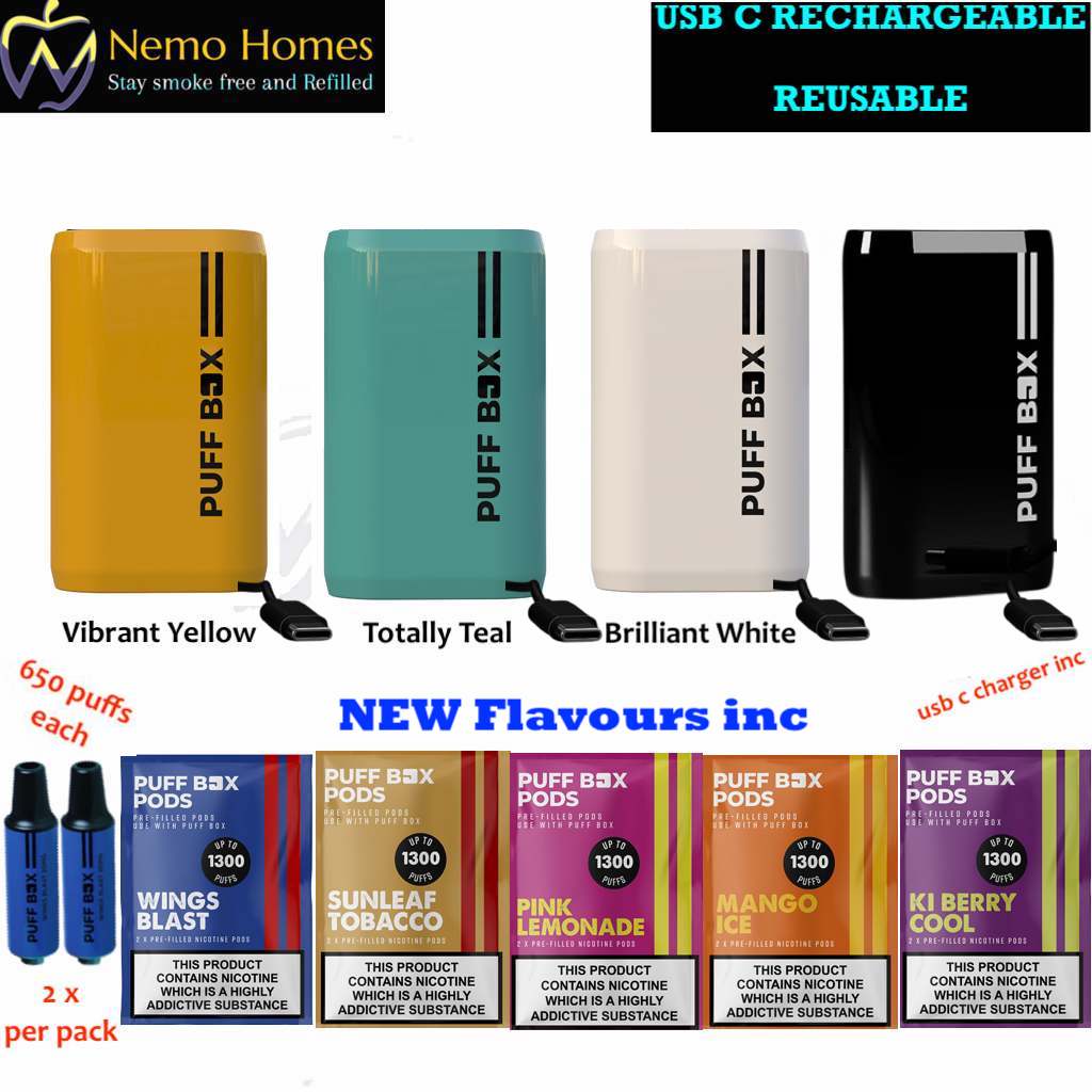puff rechargeable pod Puff Box Rechargeable Device | Puffbox Pods