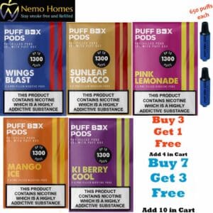 Buy JAC Vapour Puff Box Pods | Puffbox  - Free UK Next Day Delivery (no minimum spend)