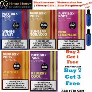 Buy JAC Vapour Puff Box Pods | Puffbox  - Free UK Next Day Delivery (no minimum spend)