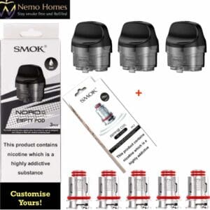 Buy Smok Nord C Pod and RPM 2 Coils  - Free UK Next Day Delivery (no minimum spend)