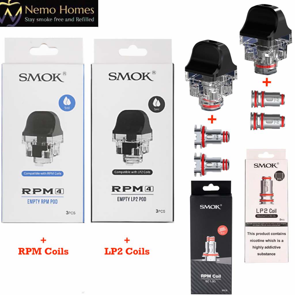 Buy Smok RPM4 Pod | LP2 Pod and Coils - Free UK Next Day Delivery (no minimum spend)