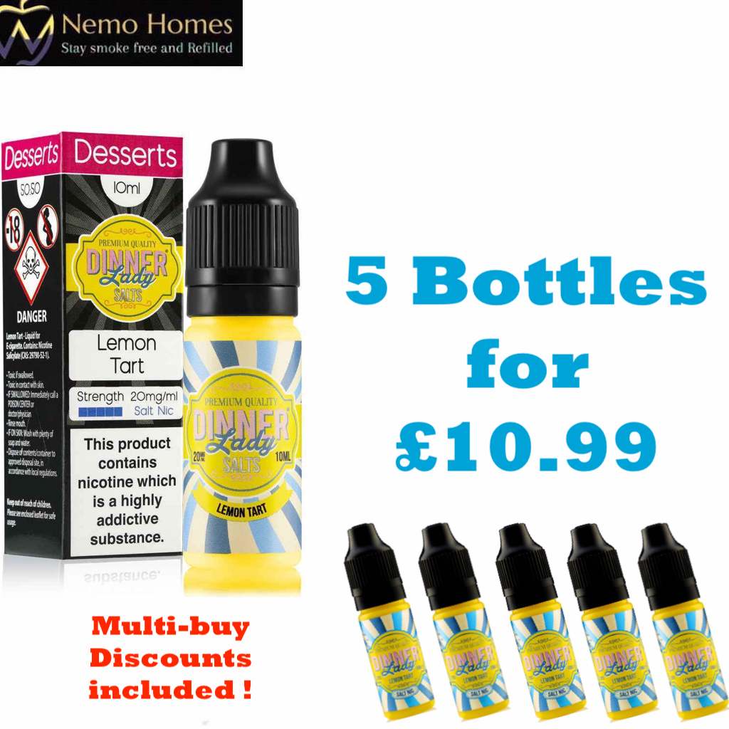 Dinner Lady Lemon Tart 20mg Nic Salt Nemo Homes Vape Shop