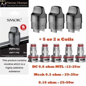 Buy Smok RPM C Pod and Coils | RPMC 2ml 4ml  - Free UK Next Day Delivery (no minimum spend)