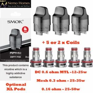 Buy Smok RPM C Pod and Coils | RPMC 2ml 4ml - Free UK Next Day Delivery (no minimum spend)