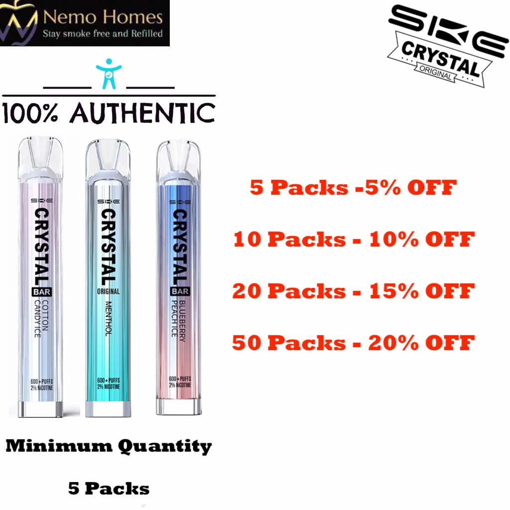 Buy SKE Crystal Vape Bar - Free UK Next Day Delivery (no minimum spend)