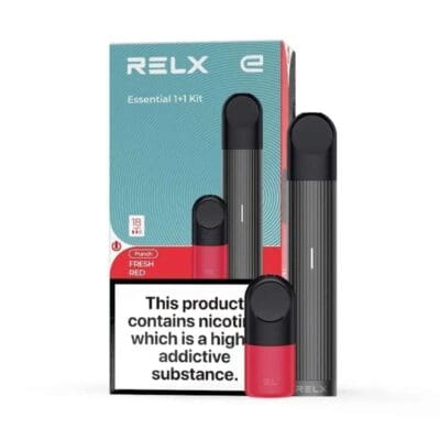 Buy Relx Infinity Device | Infinity 1 - Black Essential + Fresh Red Pod  - Free UK Next Day Delivery (no minimum spend)