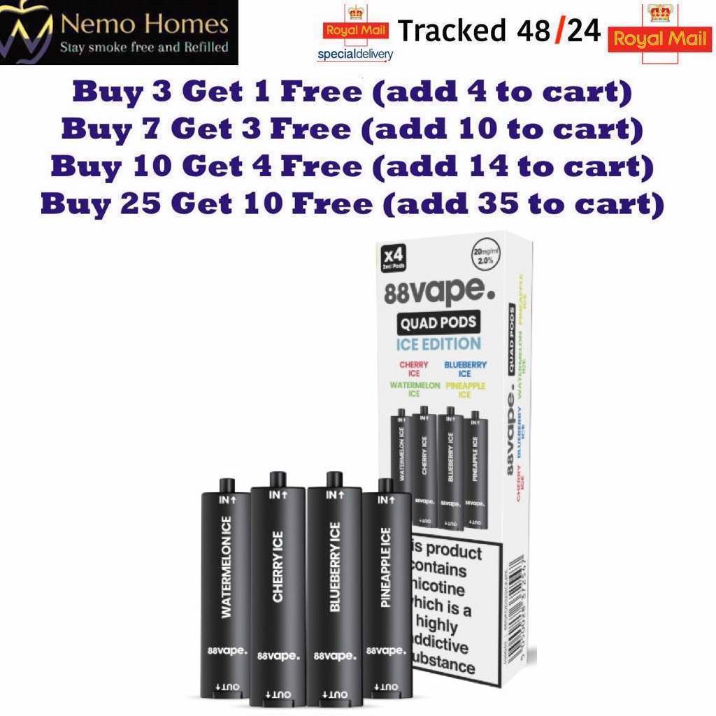 vape 88 quad pods 88Vape Quad 4-in-1 Kit and Quad Pods