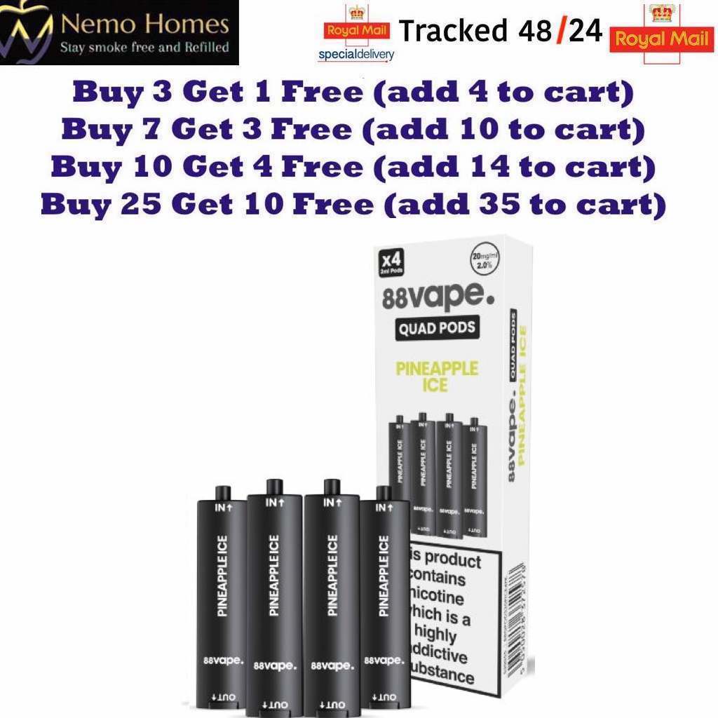 88Vape Quad 4-in-1 Kit and Quad Pods