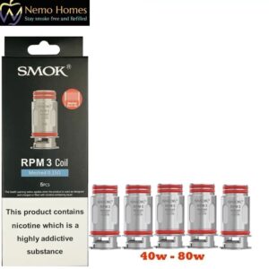 Buy Smok RPM 3 Replacement Coils- RPM3 - 5 x 0.15 ohm RPM3 Coils  - Free UK Next Day Delivery (no minimum spend)