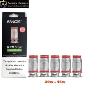 Buy Smok RPM 3 Replacement Coils- RPM3 - 5 x 0.23 ohm RPM3 Coils  - Free UK Next Day Delivery (no minimum spend)