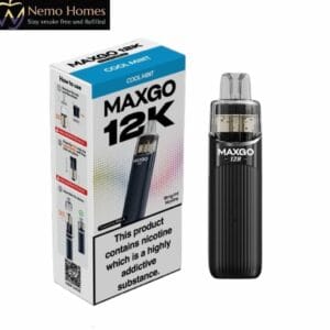 Buy Relx MaxGo 12K Vape Kit and Pods - Black Cool Mint 12K Kit - Free UK Next Day Delivery (no minimum spend)