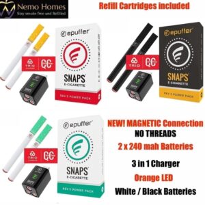 Buy Snaps Magnetic Cartridge Tobacco Vape Kit by Epuffer (Copy)  - Free UK Next Day Delivery (no minimum spend)