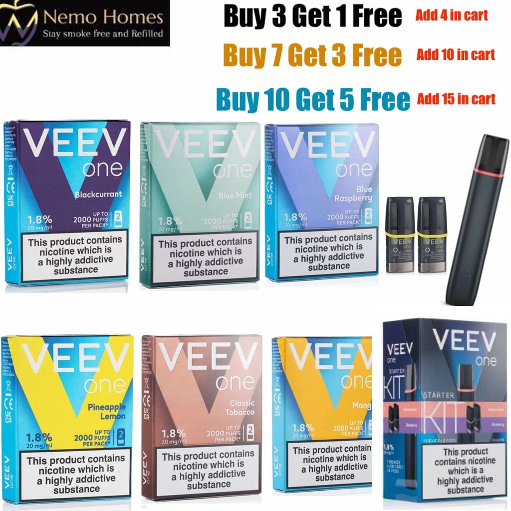 veev one compatible pods Veev One X Prefilled Pods - 4 For £10