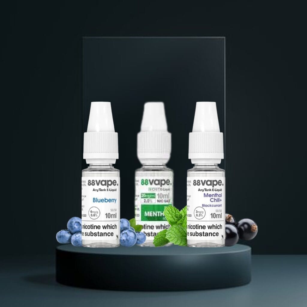 Buy 88 Vape Nic Salt 50/50 E-Liquid: Nicotine Strengths & Flavour Choices Explained . How to pick the right one 50/50 Vape Juice - Free UK Next Day Delivery (no minimum spend)