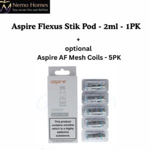 Buy Aspire Flexus Stik Pod + Optional Coils - Free UK Next Day Delivery (no minimum spend)