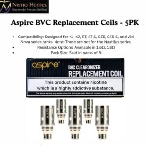 Buy Aspire BVC Coil Heads  - Free UK Next Day Delivery (no minimum spend)