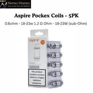 Buy Aspire PockeX Replacement Coils - Free UK Next Day Delivery (no minimum spend)