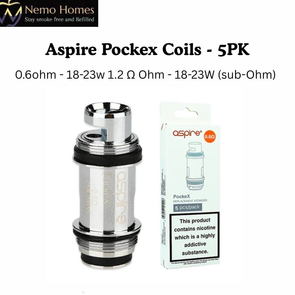 Buy Aspire PockeX Replacement Coils - Free UK Next Day Delivery (no minimum spend)