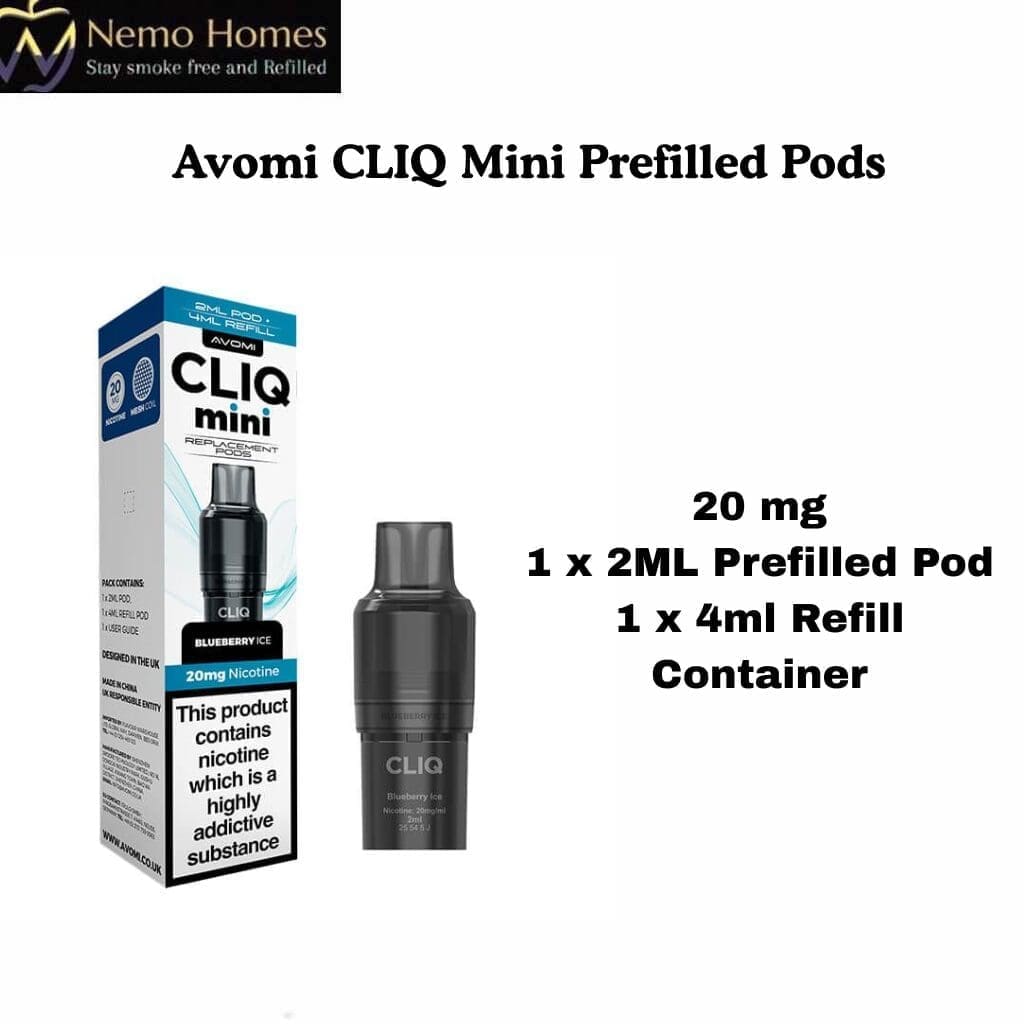 Buy Avomi CLIQ Mini Prefilled Pods - Free UK Next Day Delivery (no minimum spend)