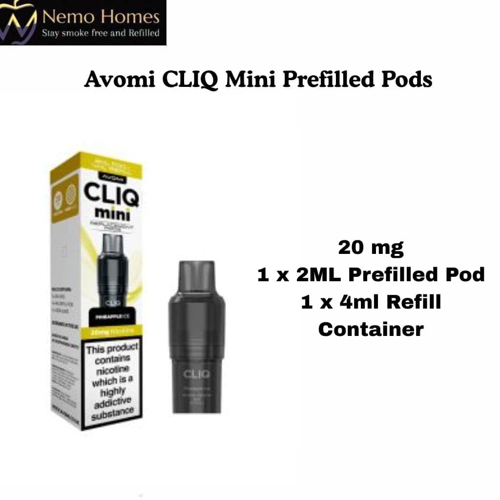 Buy Avomi CLIQ Mini Prefilled Pods - Free UK Next Day Delivery (no minimum spend)