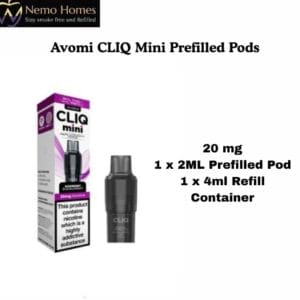 Buy Avomi CLIQ Mini Prefilled Pods - Free UK Next Day Delivery (no minimum spend)