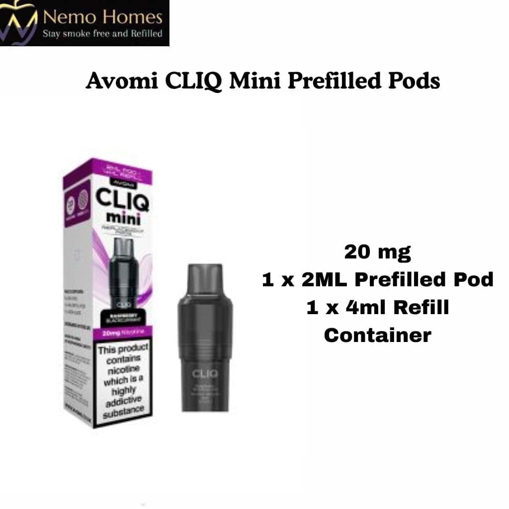 Buy Avomi CLIQ Mini Prefilled Pods - Free UK Next Day Delivery (no minimum spend)