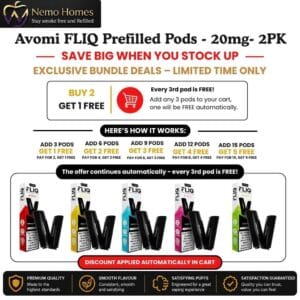 Buy Avomi FLIQ Pod Refill - Prefilled - Free UK Next Day Delivery (no minimum spend)