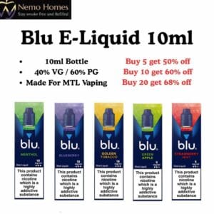 Buy Blu E-Liquid 10ml | myBlu E liquid - Free UK Next Day Delivery (no minimum spend)