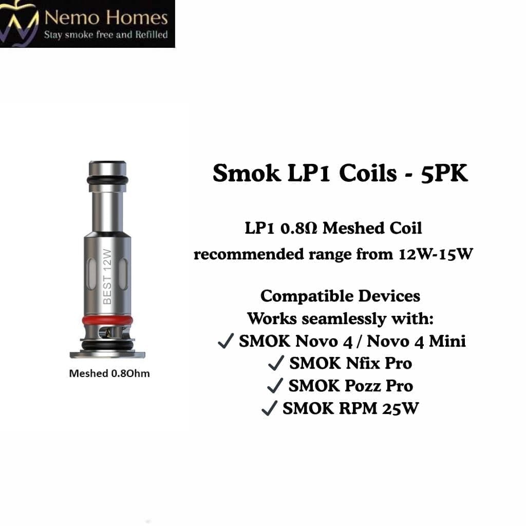 Buy SMOK LP1 Coils - 5PK - Free UK Next Day Delivery (no minimum spend)