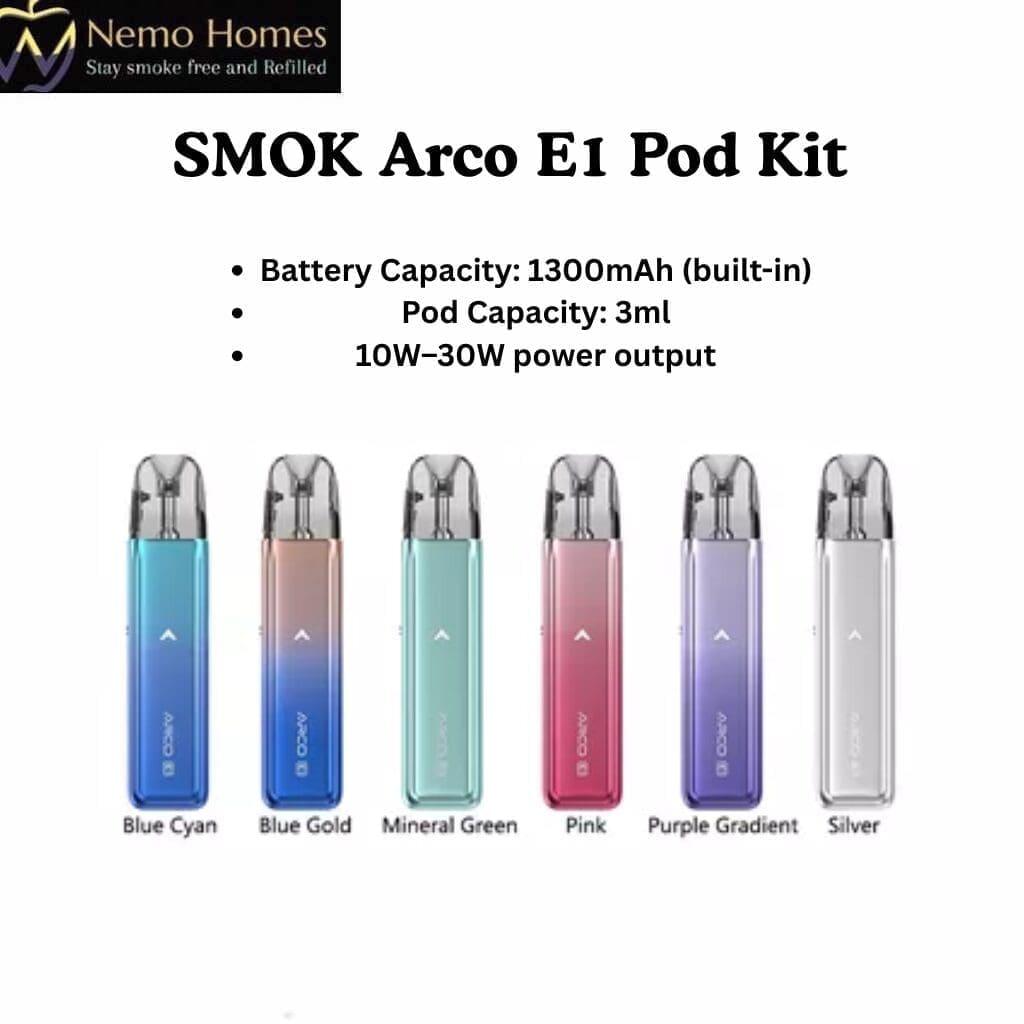 Buy SMOK Arco E1 Pod Kit - Free UK Next Day Delivery (no minimum spend)