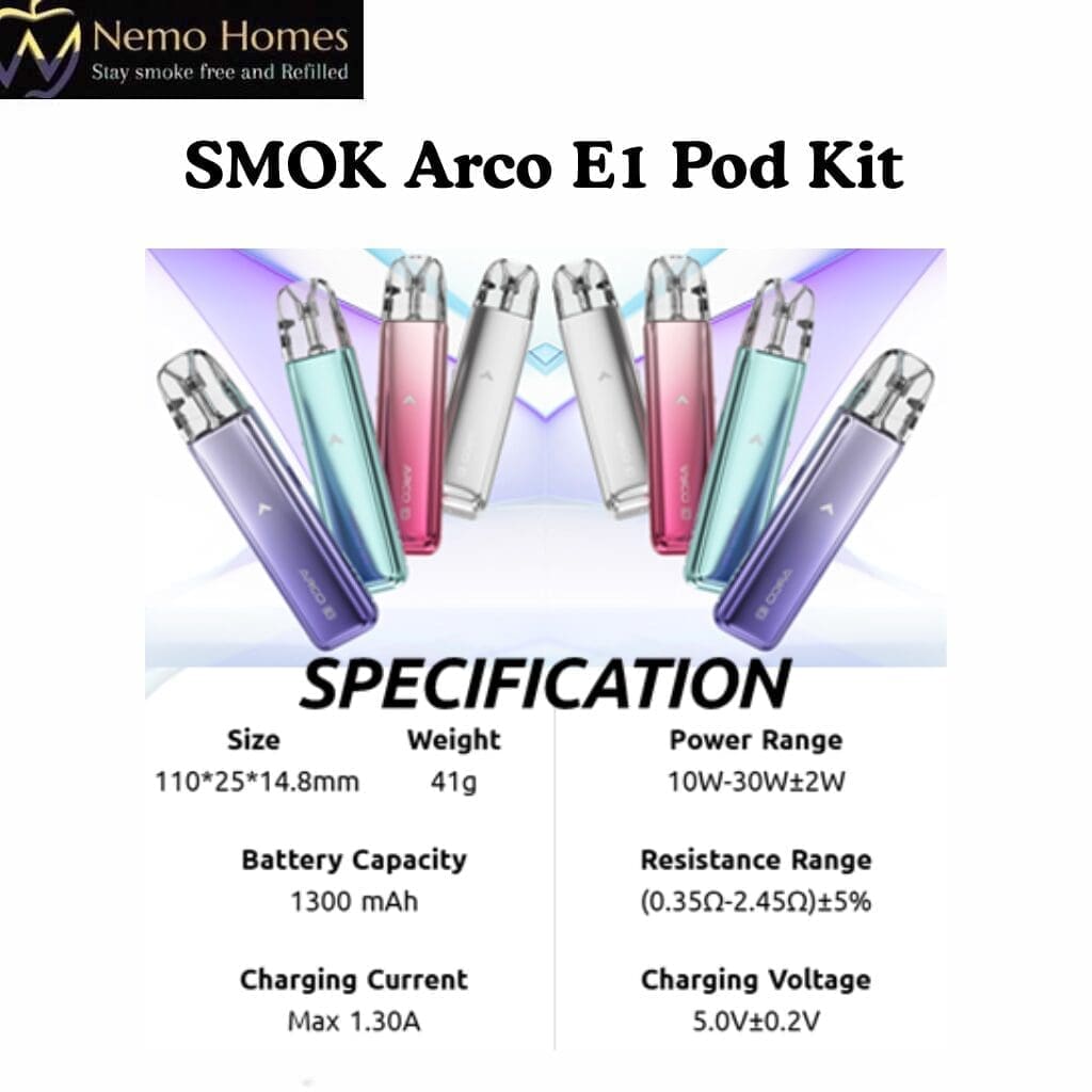 Buy SMOK Arco E1 Pod Kit - Free UK Next Day Delivery (no minimum spend)