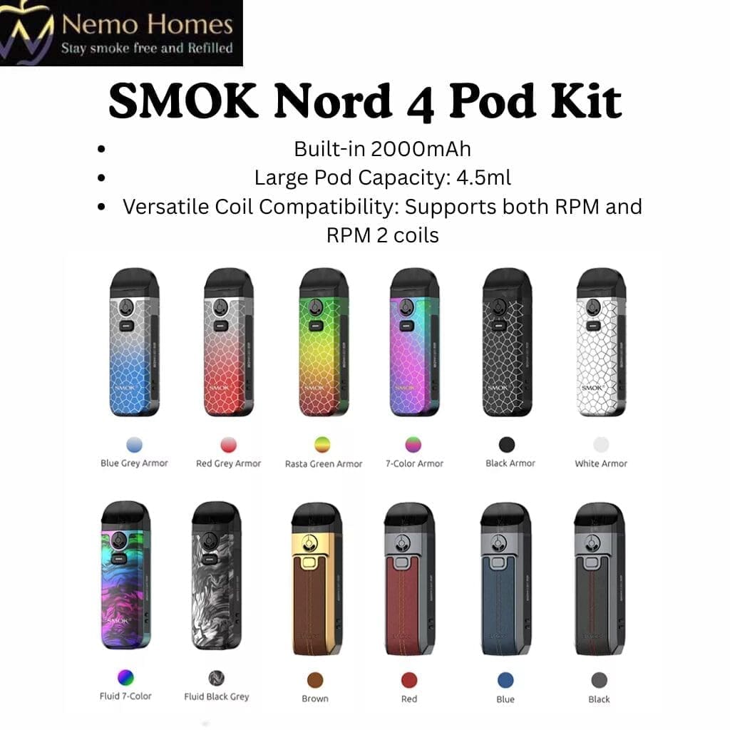 Buy SMOK Nord 4 Pod Kit - Free UK Next Day Delivery (no minimum spend)